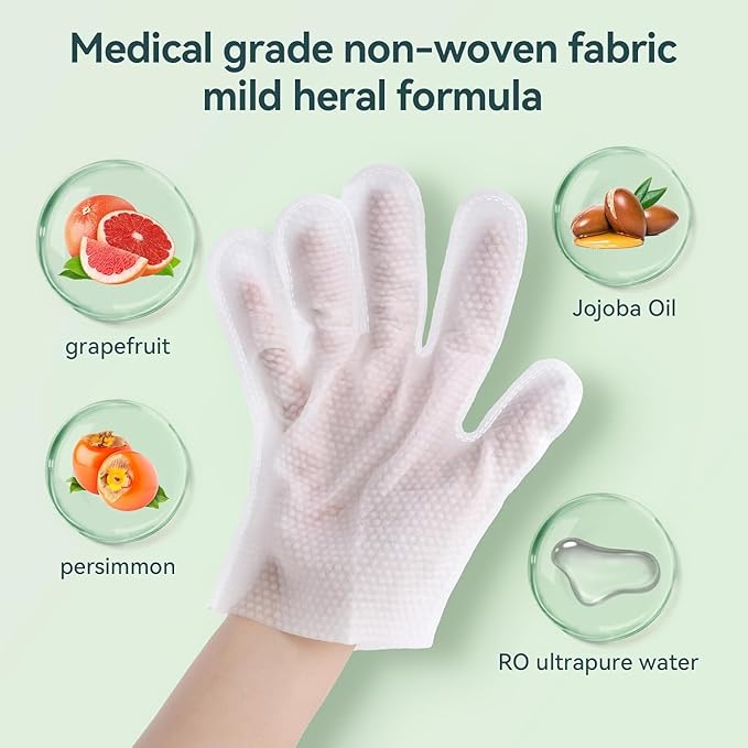 WLP Cleaning & Deodorizing Glove Bath Wipes for Dogs and Cats, Hypoallergenic Nourish Fur Aloe Extract Jojoba Oil Pet Grooming Wipes for Daily and Travel (6 PCS)