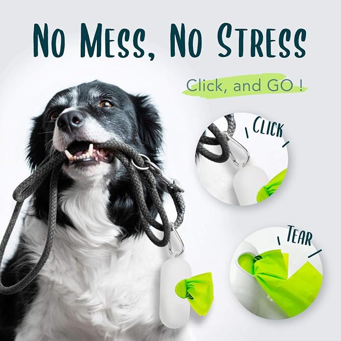 60 Count Compostable Dog Poop Bags, Extra Thick, Leak Proof, Unscented, Eco-Friendly, 9 x 13 Inches