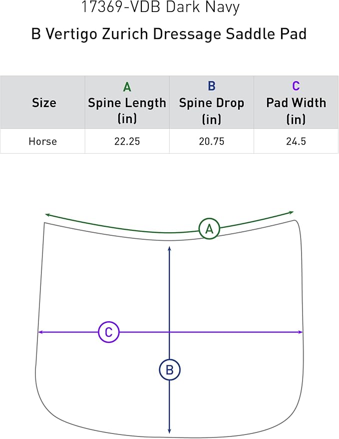 Zurich Quilted Quick-Dry Dust-Resistant Dressage Saddle Pad