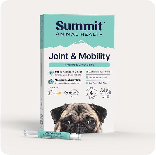 Summit Canine Joint and Mobility Supplement for Small Dogs, All Natural Liquid Chondroitin with Liposomal Delivery for Arthritis, Hip & Joint Support Vitamin, (Dogs <25lbs)