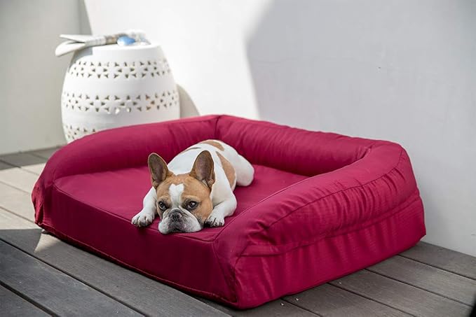 K9 Ballistics Tough Orthopedic Medium Bolster Dog Bed - Washable, Durable and Water Resistant Dog Bed - Made for Medium Dogs, 27"x33", Black