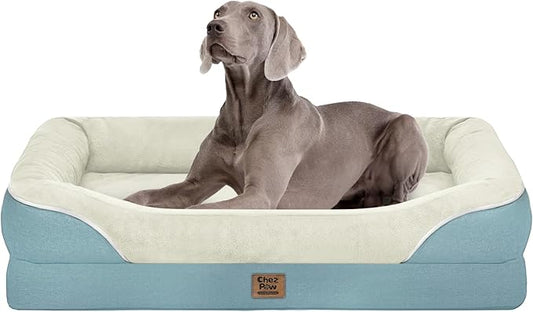 Washable Orthopedic Large Dog Bed - Removable Orthopedic Dog Bed XL with Bolster Extra Large Dogs Beds with Washable Cover Non-Slip Bottom