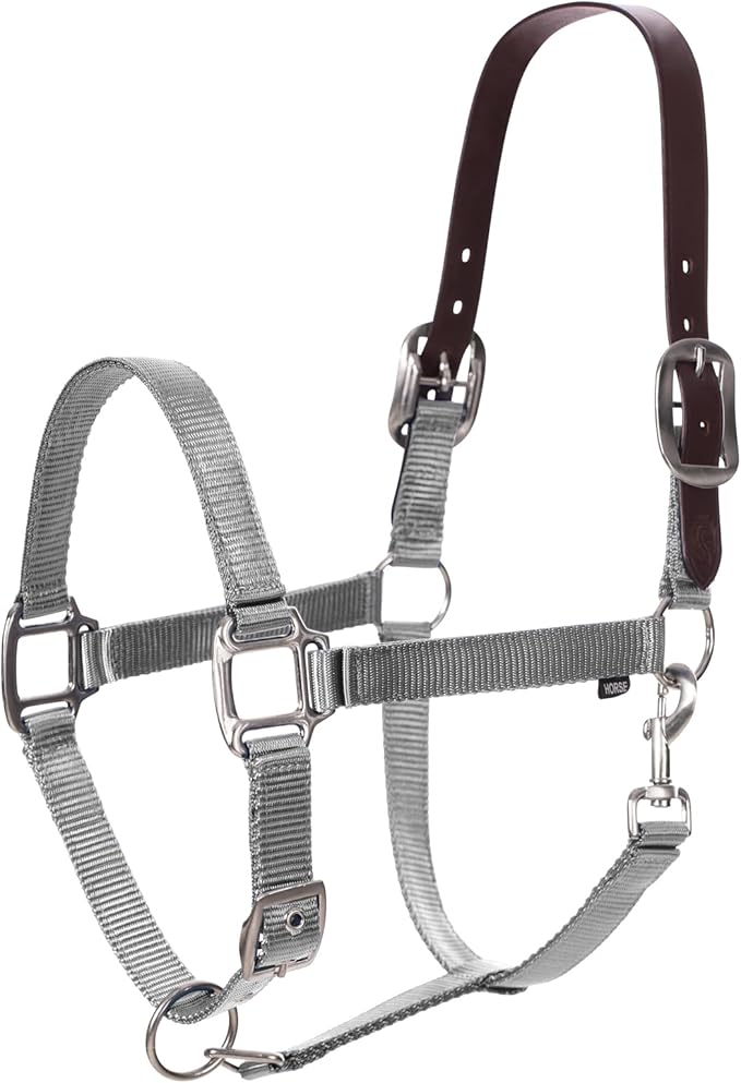 Equinavia Loki Adjustable Breakaway Horse Halter - Silver Sconce Gray - Cob