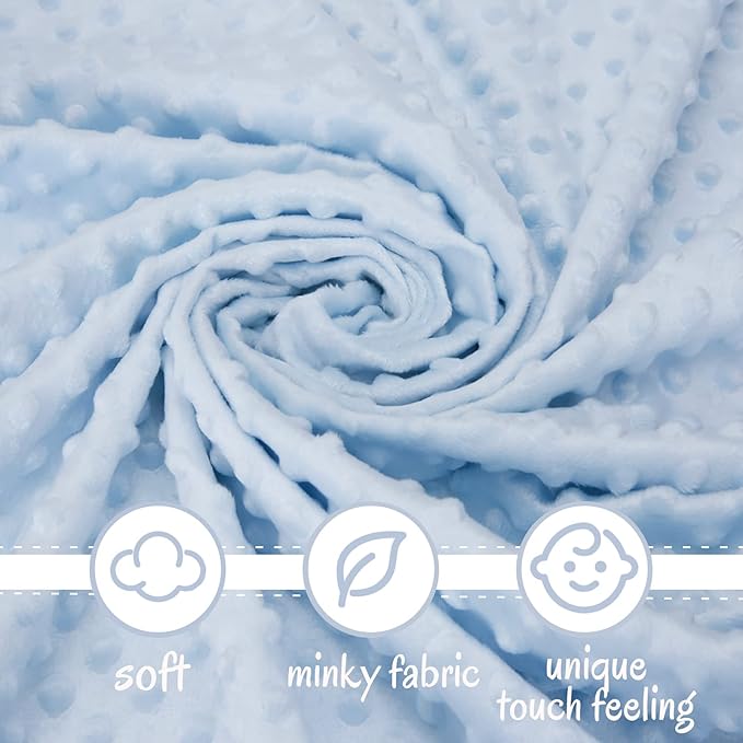 Pro Goleem Teddy Bear Lovey Baby Security Blanket for Boys and Girls Unisex Soft Lovie Baby Gifts for Newborn Toddler Snuggle Toy Stuffed Animal Blue 16 Inch