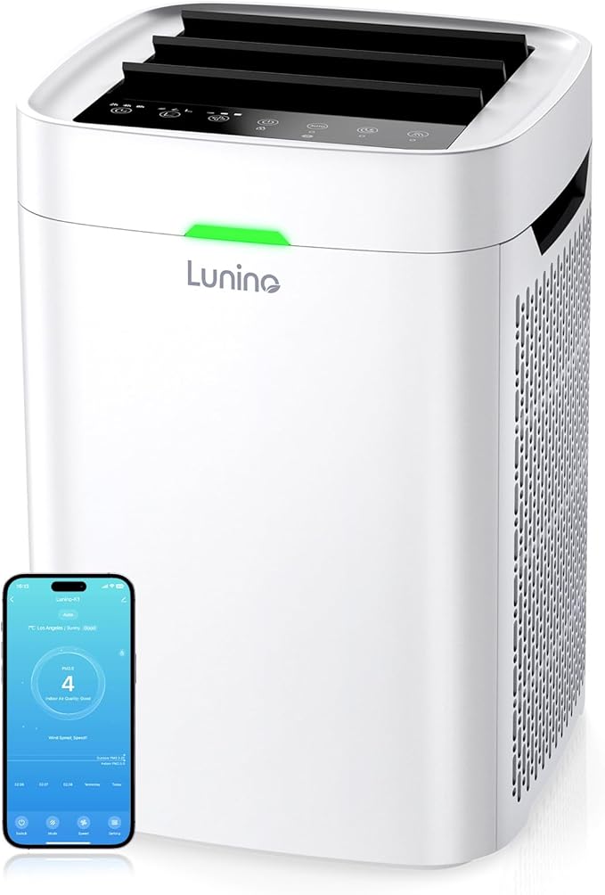 Air Purifiers for Home Large Room Up to 2600 Ft², Double-Sided HEPA Air Purifier with Washable Pre-filter, Fan Mode, Smart WiFi, PM 2.5 Air Quality Monitor, for Pets Hair, Dust, Pollen, Smoke