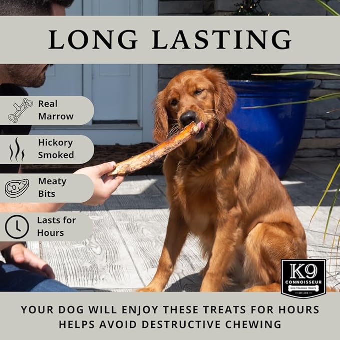 K9 Connoisseur Single Ingredient Dog Bones Made in USA for Small Breed Dogs All Natural Meaty Beef Chew Treat Bone Best for Puppies Up to 15 Pounds (1 Pk of 5 Ribblets)