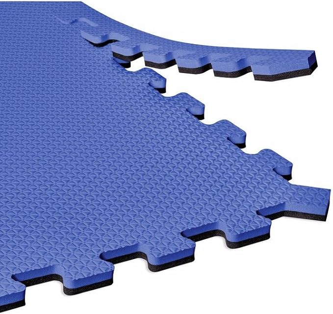 Norsk Dual-Sided Reversible 1/2" Foam Exercise Mats for Home Gym - Interlocking EVA Foam Tiles