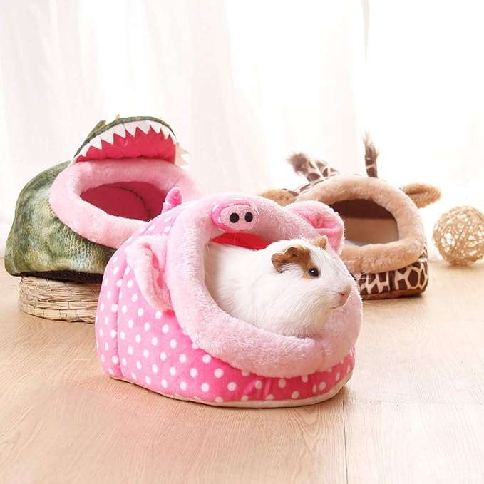LEFTSTARER Guinea Pig Rat Bed and Hideout for Ferret Hedgehog Sleep and Hide, Hamster Small Pet Animals Supplies Toy Cage Accessories Nest