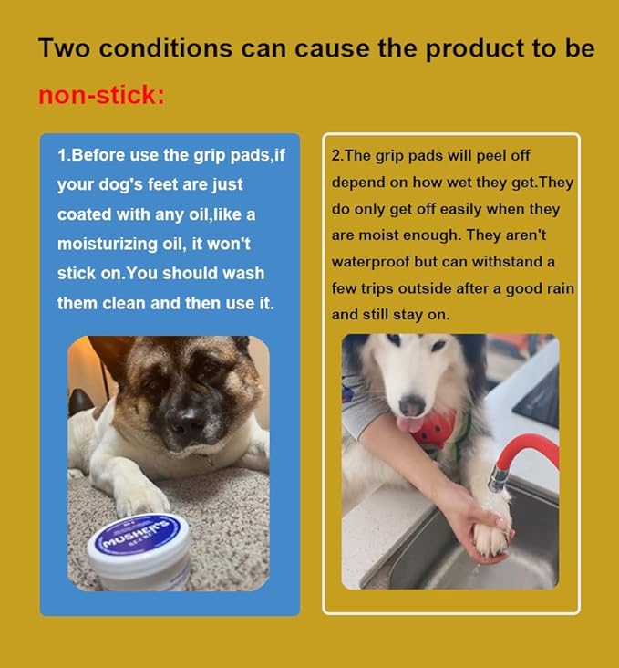 Dog Paw Pads Anti-Slip Grips,Dog Paw Protectors for Senior Dogs on Hot Pavement,Provides Traction to Keep Them from Slipping on Smooth Floors 20 sets-80 Pads Black XL