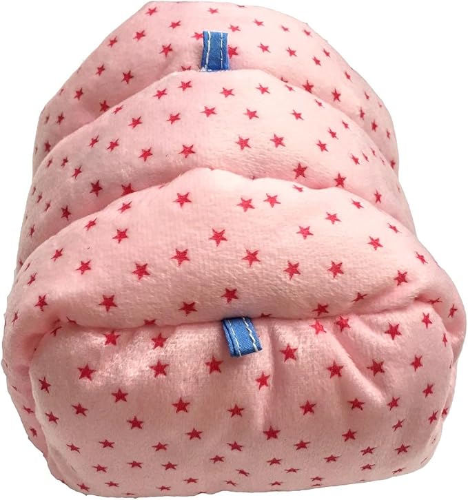WOWOWMEOW Guinea Pig Cave Bed Small Animals Warm Cage Hanging Bed for Rat, Chinchilla, Hedgehog, Rabbit (M, Star-Pink)