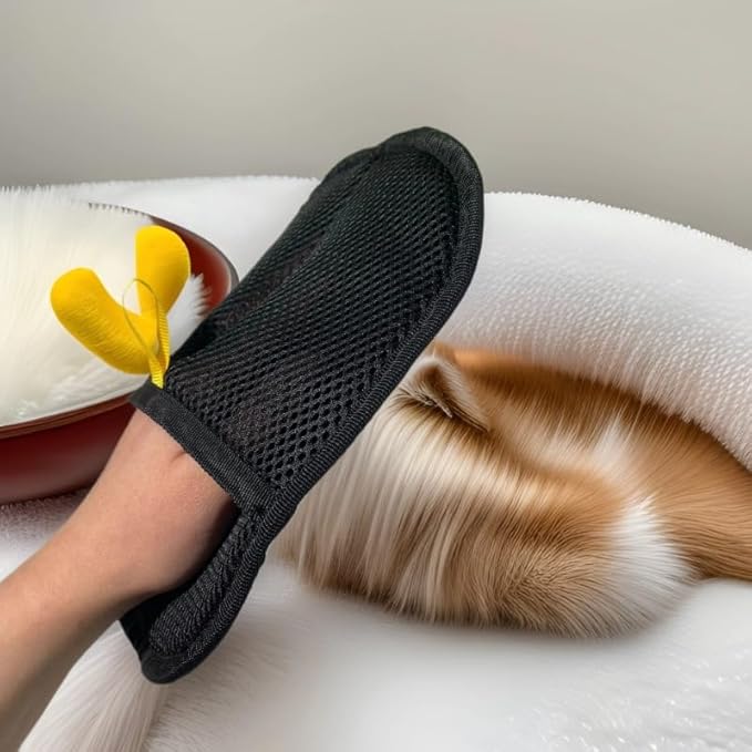 Morphcontainerpet Pet Hair Removal Gloves - Electrostatic Reusable for Cats & Dogs, Furniture, Carpet, Car Seats (1.2 oz) (3pcs)