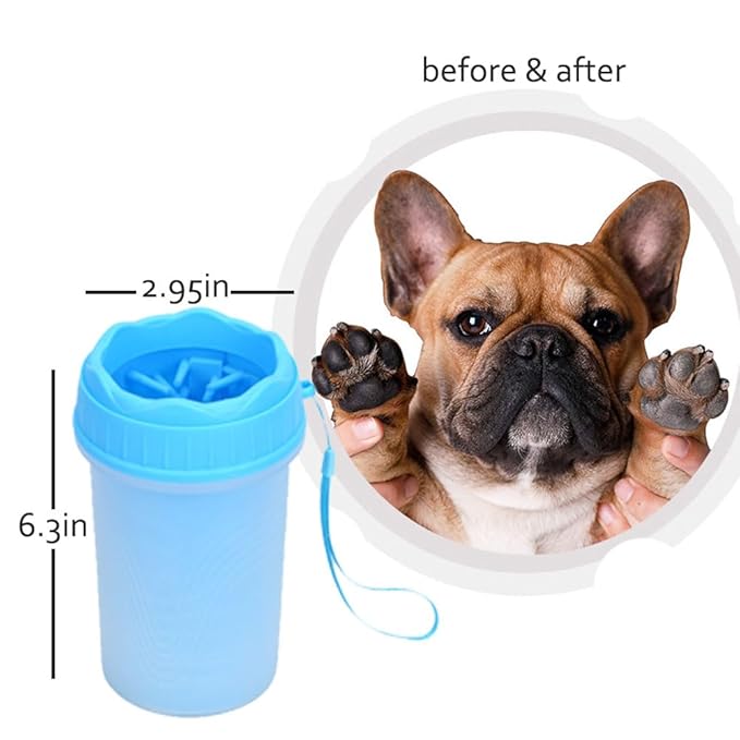 Dog Paw Cleaner Cup - Silicone Bristle Pet Paw Washer for Small, Medium, and Large Dogs & Cats | Easy-to-Use, Mess-Free Paw Cleaning Tool for Muddy Paws