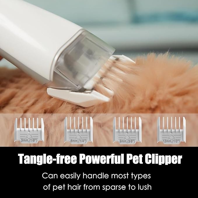 Pet Grooming Kit with 3.4L Oversized Vacuum Suction - 99% Pet Hair Removal - Professional Dog Clippers & Shedding Tools for Cats, Teddy, Poodle, Golden Retrievers