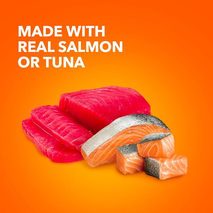 IAMS Perfect Portions Healthy Adult Wet Cat Food Pate, Salmon and Tuna Recipe Variety Pack, 2.6 oz. Twin-Pack Trays (24 Count, 48 Servings)