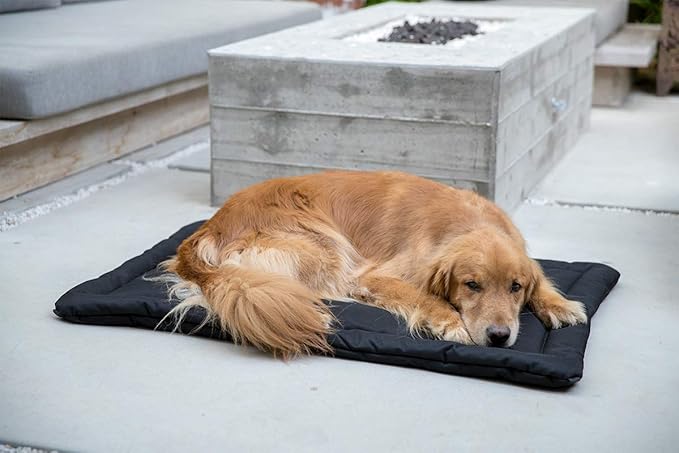 K9 Ballistics Tough Ripstop Dog Crate Pad - Durable & Machine Washable with Non-Skid Bottom and 120-Day Warranty, Fits 54" Wire Crates - XX-Large, Obsidian Black