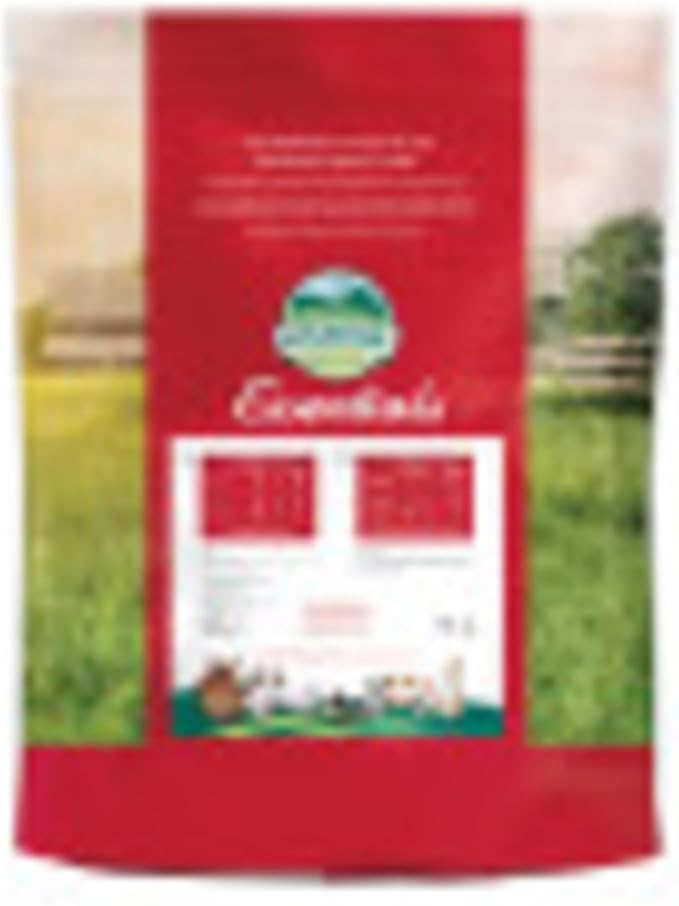 Oxbow Essentials Chinchilla Food, Made Alfalfa, Vitamin & Mineral Rich Food for Chinchillas, Small Animal Pet Pellets, Made in USA, High Fiber, 25 lb Bulk Bag