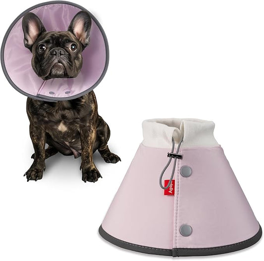 Agape Soft Dog Cone for Small Dogs & Cats, Comfy Dogs Recovery Collar After Surgery, Adjustable E Collar Alternative to Stop Licking, Protective Elizabethan Collars for Pup, Comfortable Dog Cones