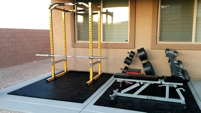 American Floor Mats - Horse/Stable Mats - Heavy Duty Stall Mats - Thick, Durable Rubber Flooring Solid Black 3/4" Thick - 3' x 4' Mat