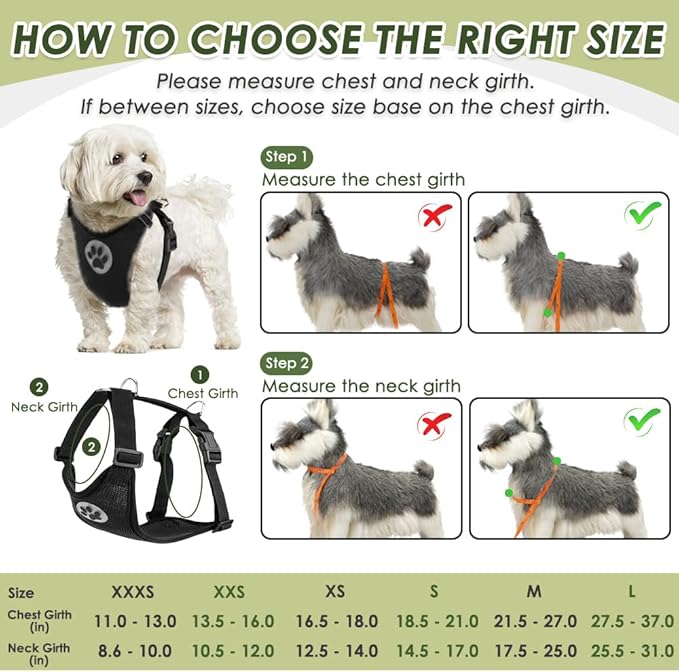 SlowTon Dog Seat Belt Harness for Car, Dog Car Harness Adjustable Mesh Breathable & Dog Seatbelt Safety Tether with Elastic Bungee for Small Medium Large Pets(Black, Double Clip, S)