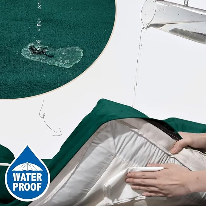 Comfort Expression Orthopedic Dog Bed Waterproof, XXL Dog Beds for Oversized Dogs, Washable Dogs Sofa Bed with Removable Cover & Non-Slip Bottom(XX-Large,Emerald)