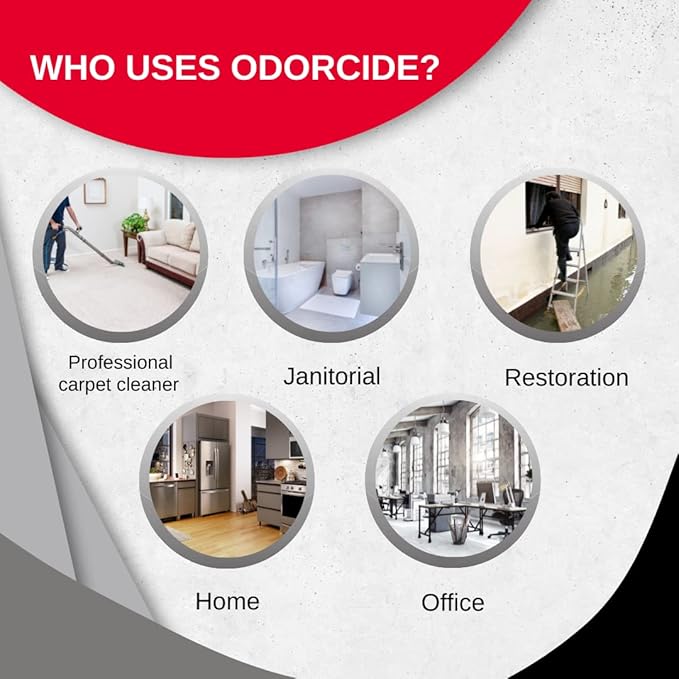 Odorcide Odor Eliminator Concentrate: Odor Eliminator for Strong Odor on Carpets, Hardwood & More - Smoke, Sweat & Pet Odor Eliminator for Home w/Non-Enzymatic Formula, 16 oz