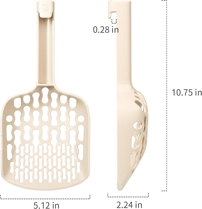 Lady N - Infinity Cat Litter Scoop: Easy Sifting with 8-Shaped Hole Design for Tofu Cat Litter and Clay Litter, Durable ABS Plastic Litter Scoop