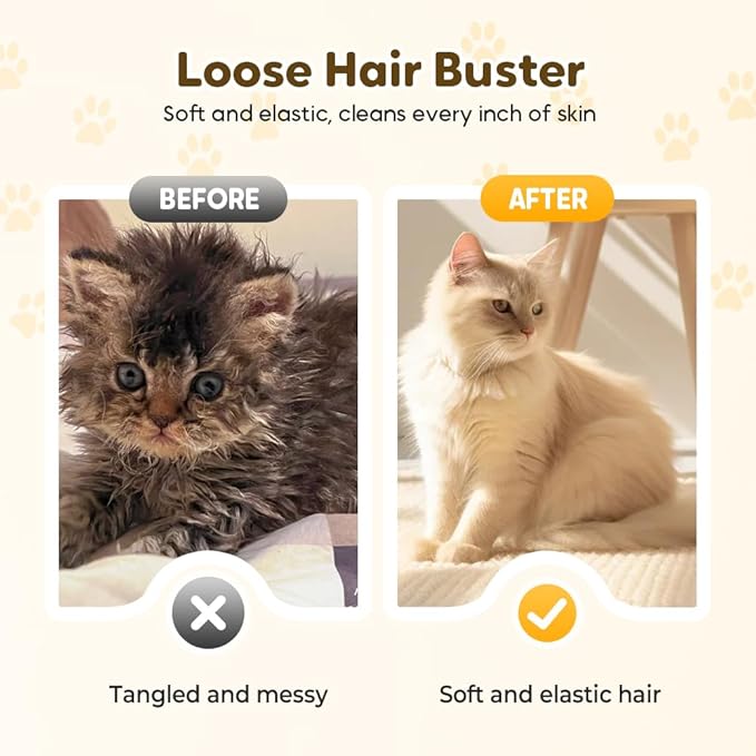 2025 New Pet Hair Removal Glove, Upgrade Electrostatic Pet Grooming Gloves for Cats and Dogs, Efficient Cat Gloves