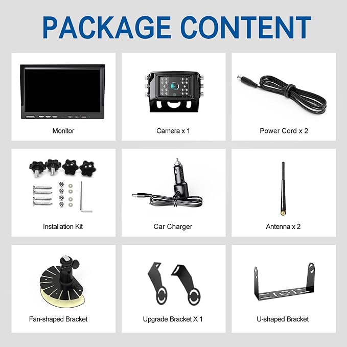 1080P Wireless Backup Camera System for RV Trailer Truck Camper,10 Inch DVR Monitor w/Recording IR Night Vision Digital Wireless Rear View Camera Adapter for Furrion Pre-Wired RVs,BW101SL