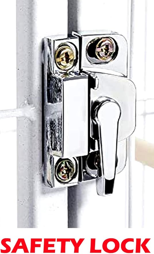 Extra Large Double Ladders Open Play Top Wrought Iron Bird Parrot Parttot Finch Macaw Cockatoo Cage, Include Seed Guard and Toy Hook (32" x 23" x 66"H White Vein)