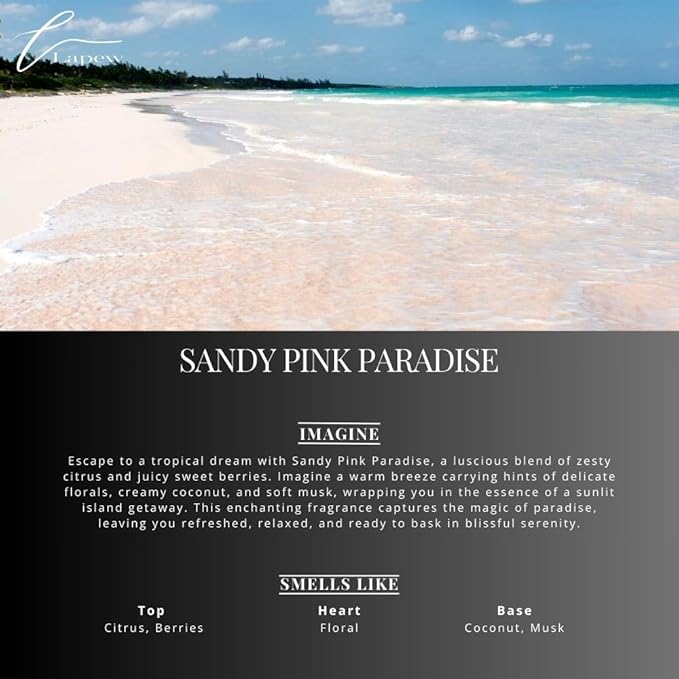 Sandy Pink Paradise Carpet Freshener Powder 16 oz | Powerful Odor Eliminator for Home | Upholstery Deodorizer | Carpet Deodorizer | Pet Urine | Cat Litter Box | Pink Sands Fragrance