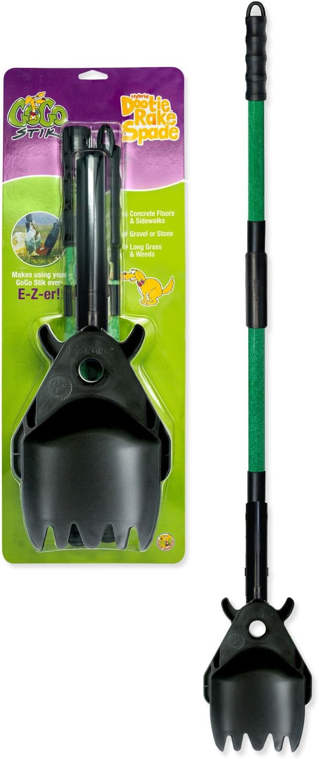 Hybrid Dootie Rake-Spade. Accessory Pooper Scoopers. All Dog, Cat, and Pet Yard Waste Cleanup