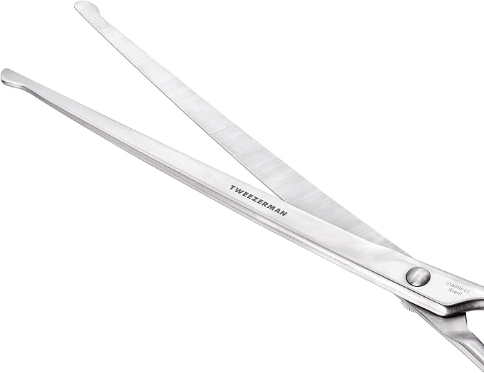 Tweezerman 9" Pet Grooming Scissors with Safety Round Tips, Professional Curved Grooming Shears for Medium to Large Dogs