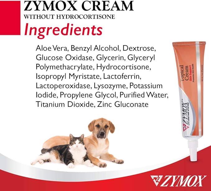 PET KING BRANDS ZYMOX Veterinarian Strength Topical Cream for Dogs and Cats, 1oz