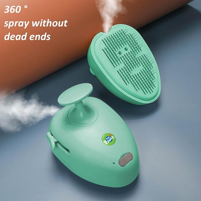 Cat Steam Brush for Shedding, 4 in 1 Rechargeable Steam Brush for Cats and Dogs, Anti-Static, Massage, Cleaning, Shedding & Combing All In One!