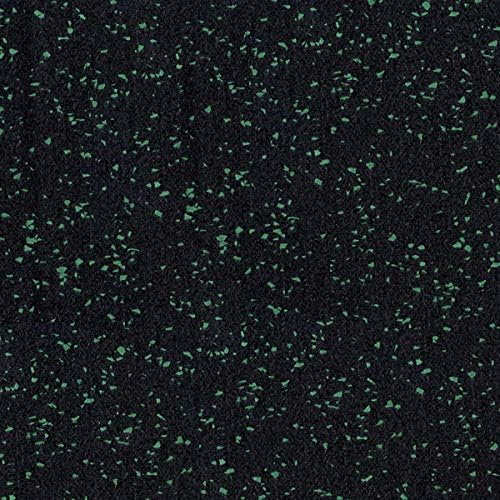 American Floor Mats 1/4in (7mm) Thick 10% Green 4' x 30' Heavy Duty Rubber Rolls, Protective Exercise Mats, Home Gym Rubber Flooring