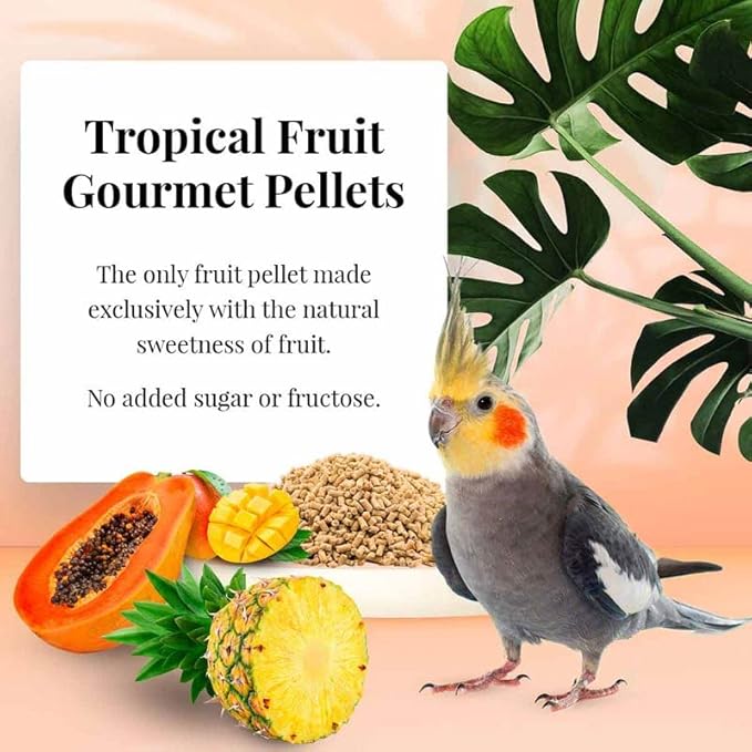LAFEBER'S Cockatiel Pellets (1.25 lb (Pack of 2), Tropical Fruit Pellets)
