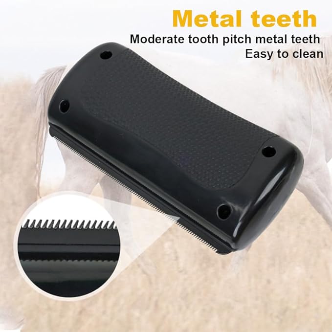 2Pc Deshedding Brush Rhykin Brush for Pets, Pet Hair Removal Tool,Suitable for Cats, Dogs, Rabbits, and Horses
