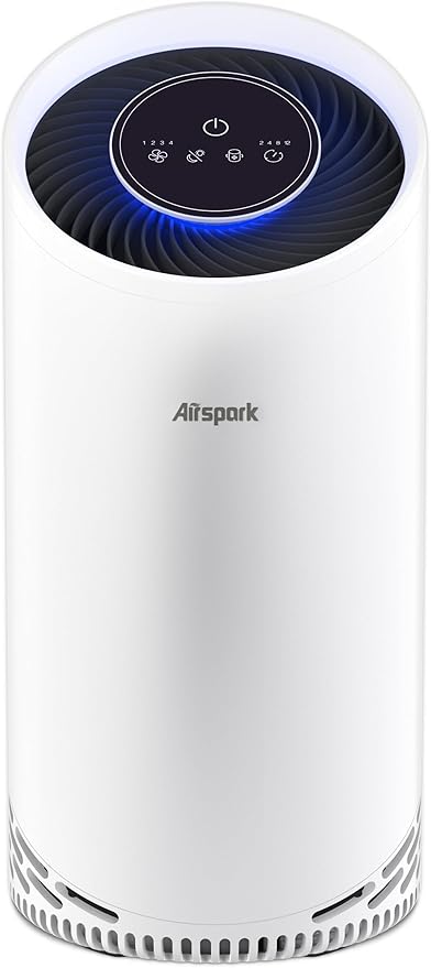 Air Purifiers for Home Large Room Up to 1375 ft², 4-in-1 True HEPA Air Purifier for Pets Hair Dander Pollen Smoke Cooking Pet Smell. CADR 187 m³/h, Air Cleaner for Bedroom Nursery Living Room