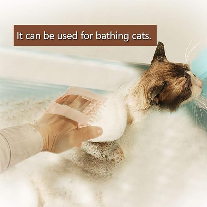 ABCOOL Cat Pet Self Grooming Comb Brush - Multi Functional Catnip Flavor Corner Massage Glove Tool for Kitten Puppy Relaxing, Extra Soft Silicone Pins Handy Hair Shedding Trimming