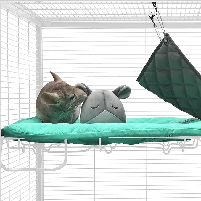 Paw Inspired Chinchilla Cuddler for Chinchillas, Guinea Pigs, Hamsters, Rats, Ferrets, Hedgehogs, Sugar Gliders, Small Animals | 9-Inch Chinchilla Plush Accessory Toy (Gray)