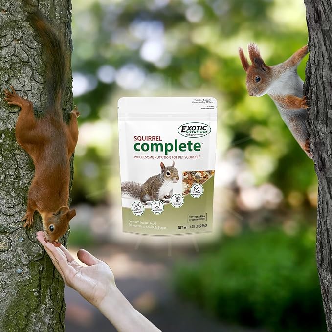 Squirrel Complete (4 lb.) - Healthy Natural Food - Nutritionally Complete Diet for Squirrels - Ground, Grey, and Flying Squirrels