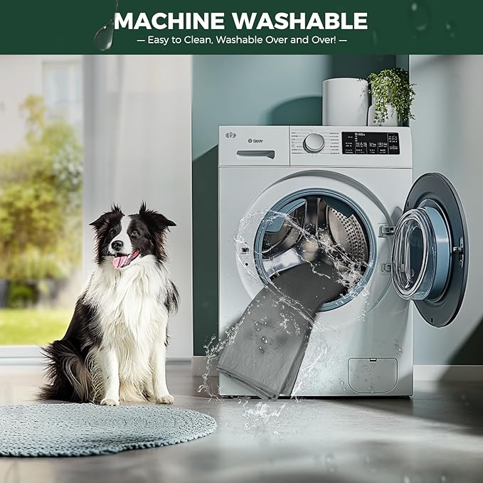 FXW Washable Pee Pads for Dogs, Puppy Pads with Super Absorbent, Specifically Designed for 24inch Cages, 23" × 17" Rectangle, Gray, 2 Packs