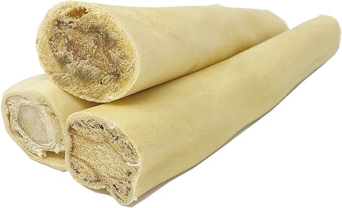 Amazing Dog Treats - Monster Thick Cow Tail Bone 6 Inch (13 oz - 6 to 7 Jumbo Pcs/Pack) - Sourced from Grass Fed Cattle - Sourced from Grass Fed Cattle - Long Lasting Dog Chew - Rawhide Alternative