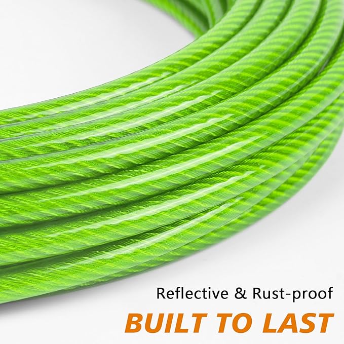 XiaZ 30FT Tie Out Cable for Dogs, Dog Leads for Yard Chew Proof, Heavy Duty Pet Tie Out Cable for Large Dogs Up to 250lbs,Durable Dog Runner Tether Line for Outdoor,Yard