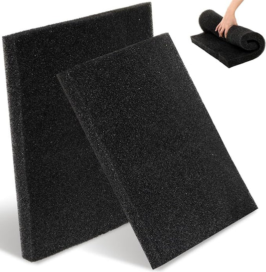 2 Pack Aquarium Sponge Filter Pad, Bio Filter Media Pad, 19.6" x 19.6"x 1.6" Cut-to-Size Open Cell Foam Sheet Replacement Foam Cover for Fish Tank Filter, 30 PPI