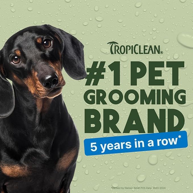 TropiClean Dog Perfume, Long Lasting Lime & Coconut Cologne, Deodorizing Spray for Smelly Dogs, After Bath Detangling Spray with Vitamin E, Safe for Cats, 8oz.