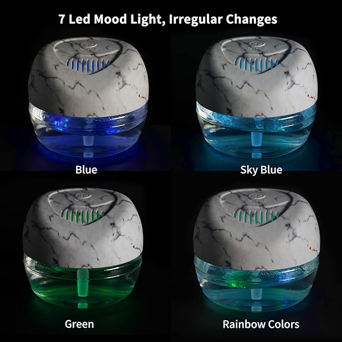 Purifier Air Washer, Air Fresher Aroma Diffuser for Home, Office, Air Purifier with Night Light (Marbling)