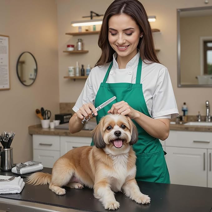 GLADOG 7" Chunkers Dog Grooming Scissors - Premium 9CR Dog Scissors for Grooming with Luxurious Diamond Nut，Ideal Dogs Shears for Reducing Bulk, Dogs Hair Scissor，Cat Scissor