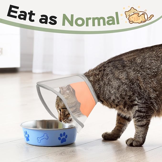 Cat Cone Collar Soft: Comfortable Waterproof Mesh Recovery Cone After Surgery to Stop Licking and Scratch, Alternative to Plastic Elizabeth Head/Neck Cone