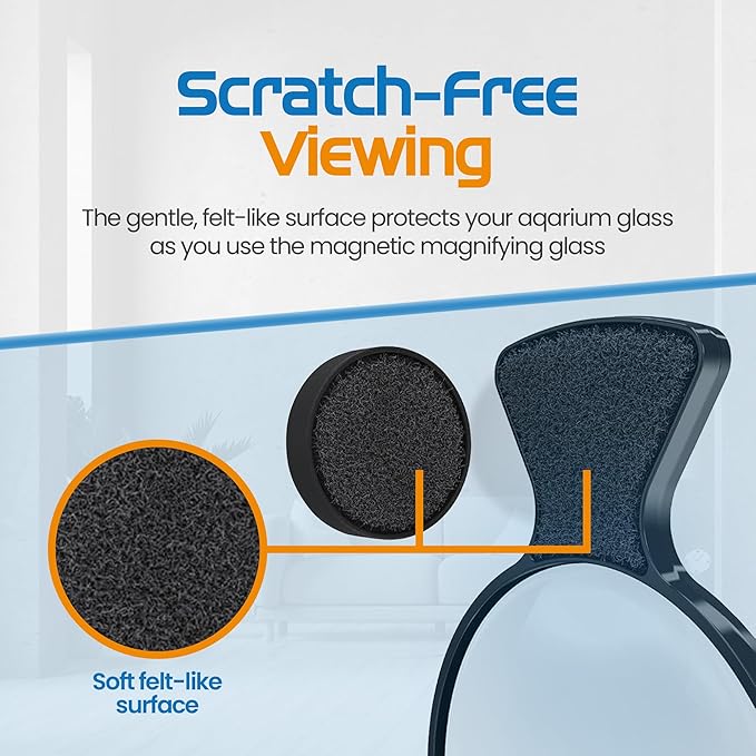 Flipper DeepSee 4" Viewer - Filter Clear Lens and Aquarium Magnetic Magnifier - Fish Tank Magnifying Glass for Coral Reef Aquarium - Magnetic Magnifying Glass Ideal for Photography - Black